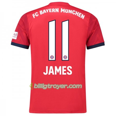 Billige Fotballdrakter FC Bayern München James 11 Hjemmedraktsett 2018/19 Kortermet